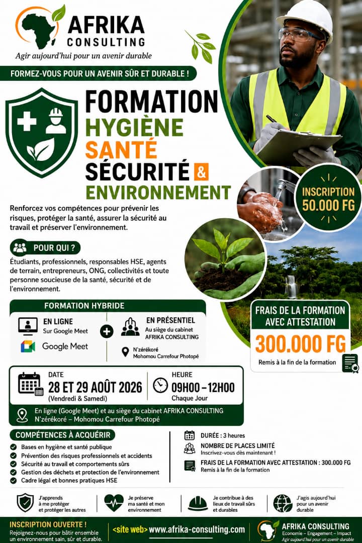 Renforcement des capacités en HSE